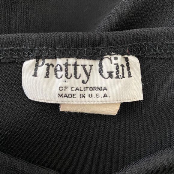 Whimsygoth Black Open Arm Cutout Vintage Cowl Neck Blouse Top Paper Tag Size S - Picture 8 of 9